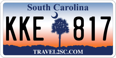 SC license plate KKE817