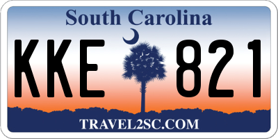 SC license plate KKE821
