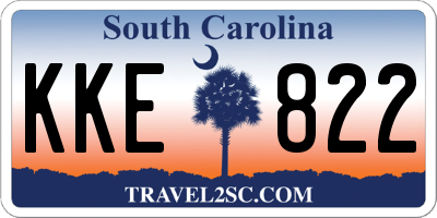 SC license plate KKE822