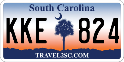 SC license plate KKE824