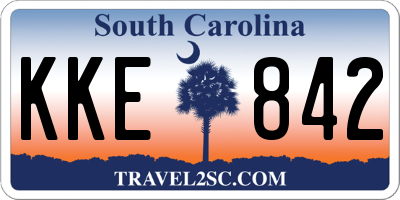 SC license plate KKE842