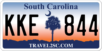 SC license plate KKE844