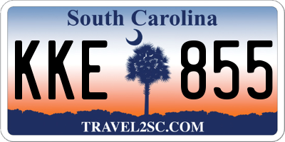 SC license plate KKE855