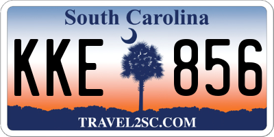 SC license plate KKE856