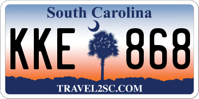 SC license plate KKE868