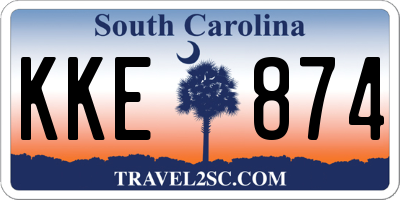 SC license plate KKE874