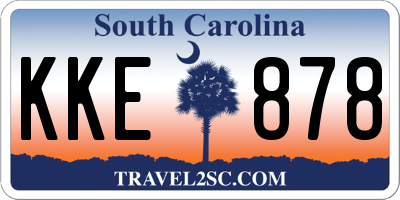 SC license plate KKE878