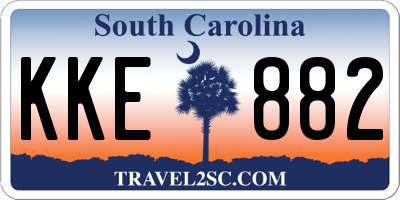 SC license plate KKE882