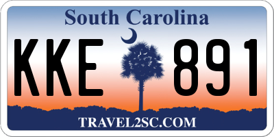 SC license plate KKE891