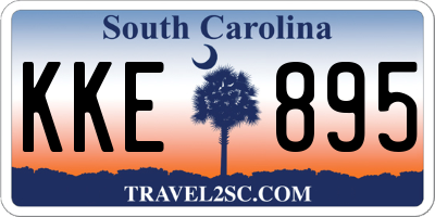 SC license plate KKE895