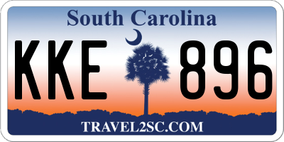 SC license plate KKE896