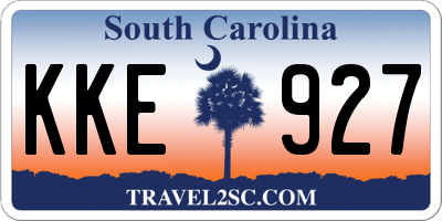 SC license plate KKE927
