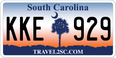 SC license plate KKE929