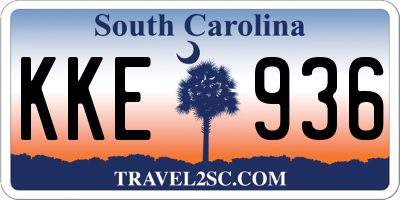 SC license plate KKE936