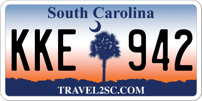 SC license plate KKE942