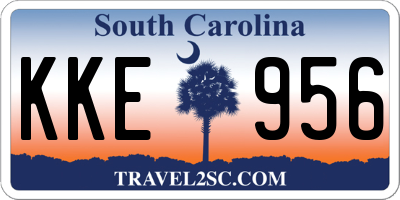 SC license plate KKE956