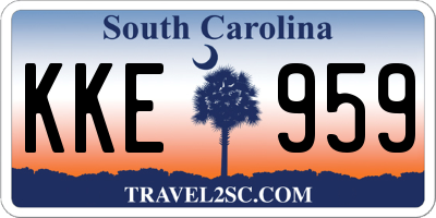 SC license plate KKE959