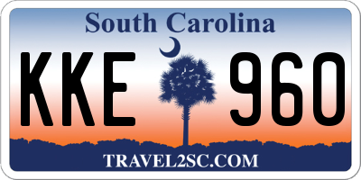 SC license plate KKE960