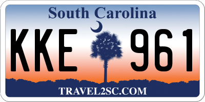 SC license plate KKE961