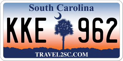 SC license plate KKE962
