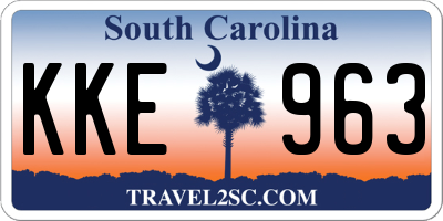 SC license plate KKE963