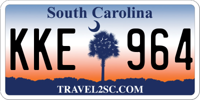 SC license plate KKE964