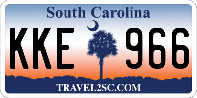 SC license plate KKE966