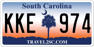 SC license plate KKE974