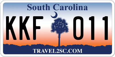 SC license plate KKF011