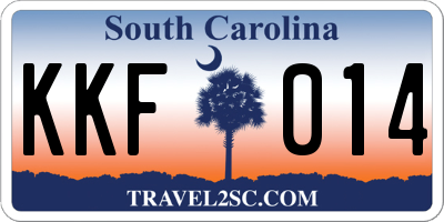 SC license plate KKF014