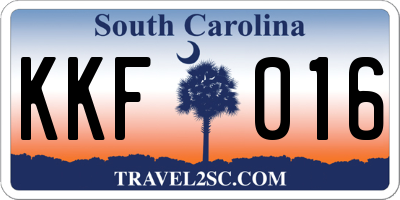 SC license plate KKF016