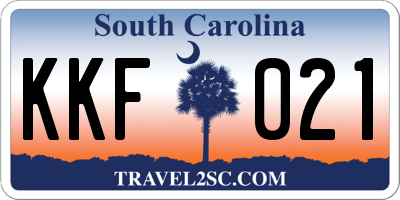 SC license plate KKF021