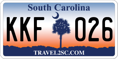 SC license plate KKF026