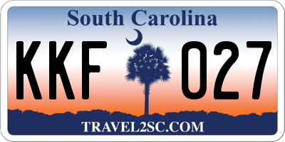 SC license plate KKF027