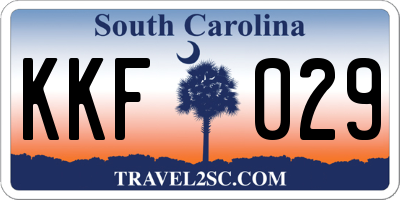 SC license plate KKF029