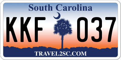 SC license plate KKF037