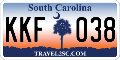SC license plate KKF038
