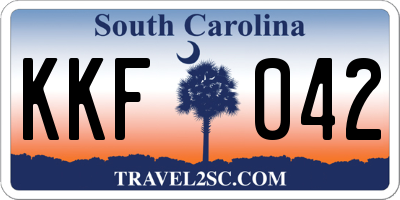 SC license plate KKF042