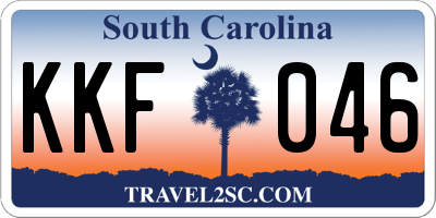 SC license plate KKF046