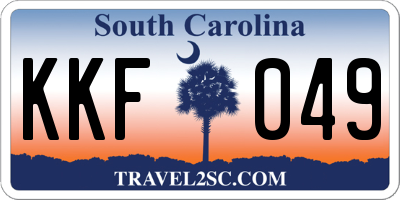 SC license plate KKF049