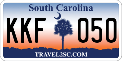 SC license plate KKF050