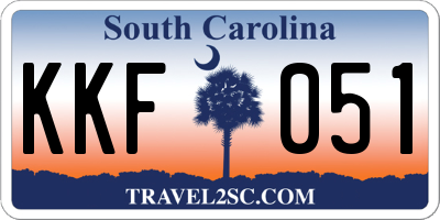 SC license plate KKF051