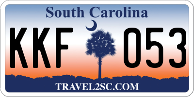 SC license plate KKF053