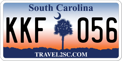 SC license plate KKF056