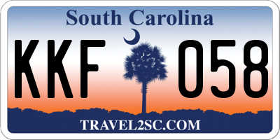 SC license plate KKF058