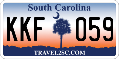 SC license plate KKF059
