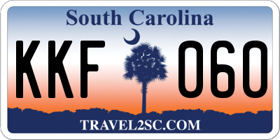 SC license plate KKF060