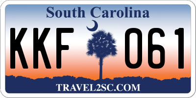 SC license plate KKF061
