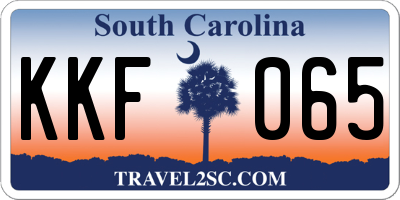 SC license plate KKF065