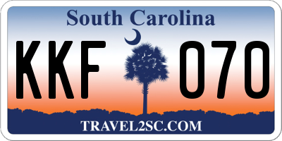 SC license plate KKF070
